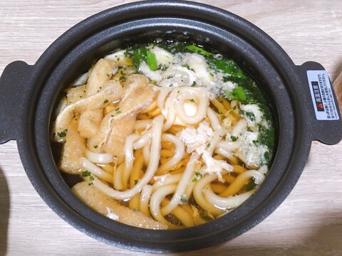 疲れたときに簡単即席鍋焼きうどん！